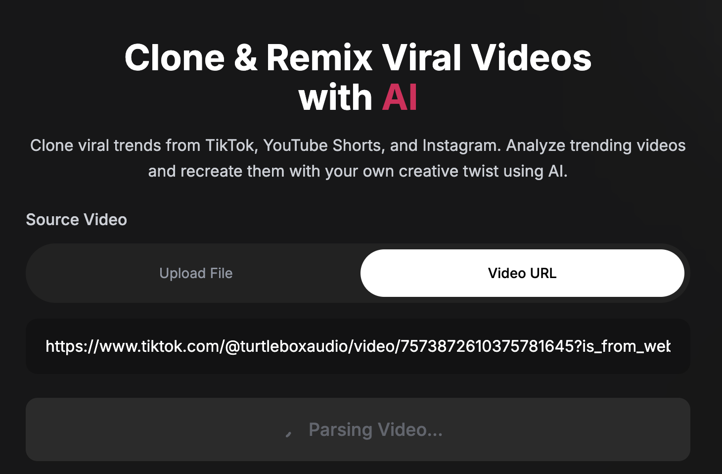 Upload Video or URL